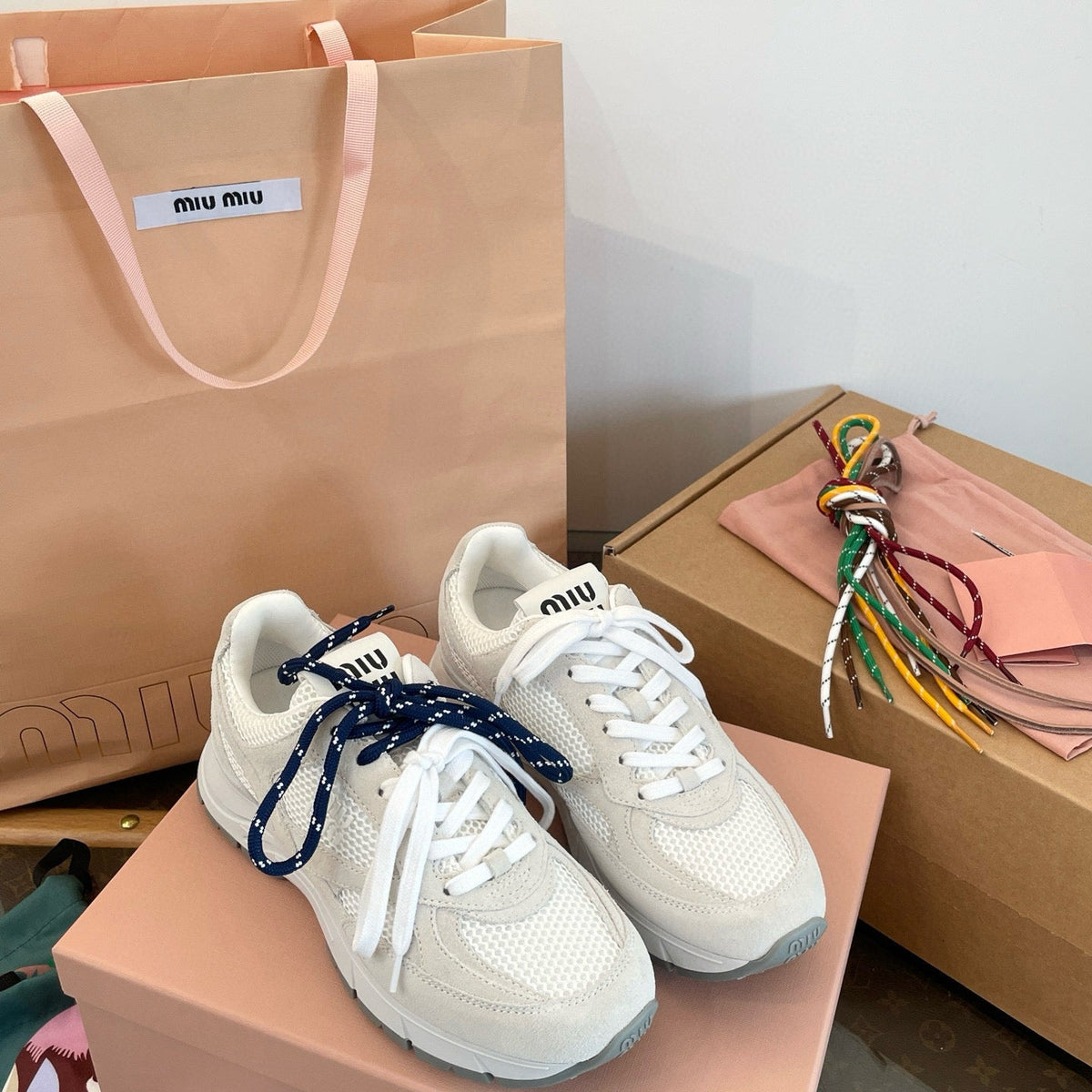 Shoes- Miu M Trainers Luxury Lifestyle Designer Footwear