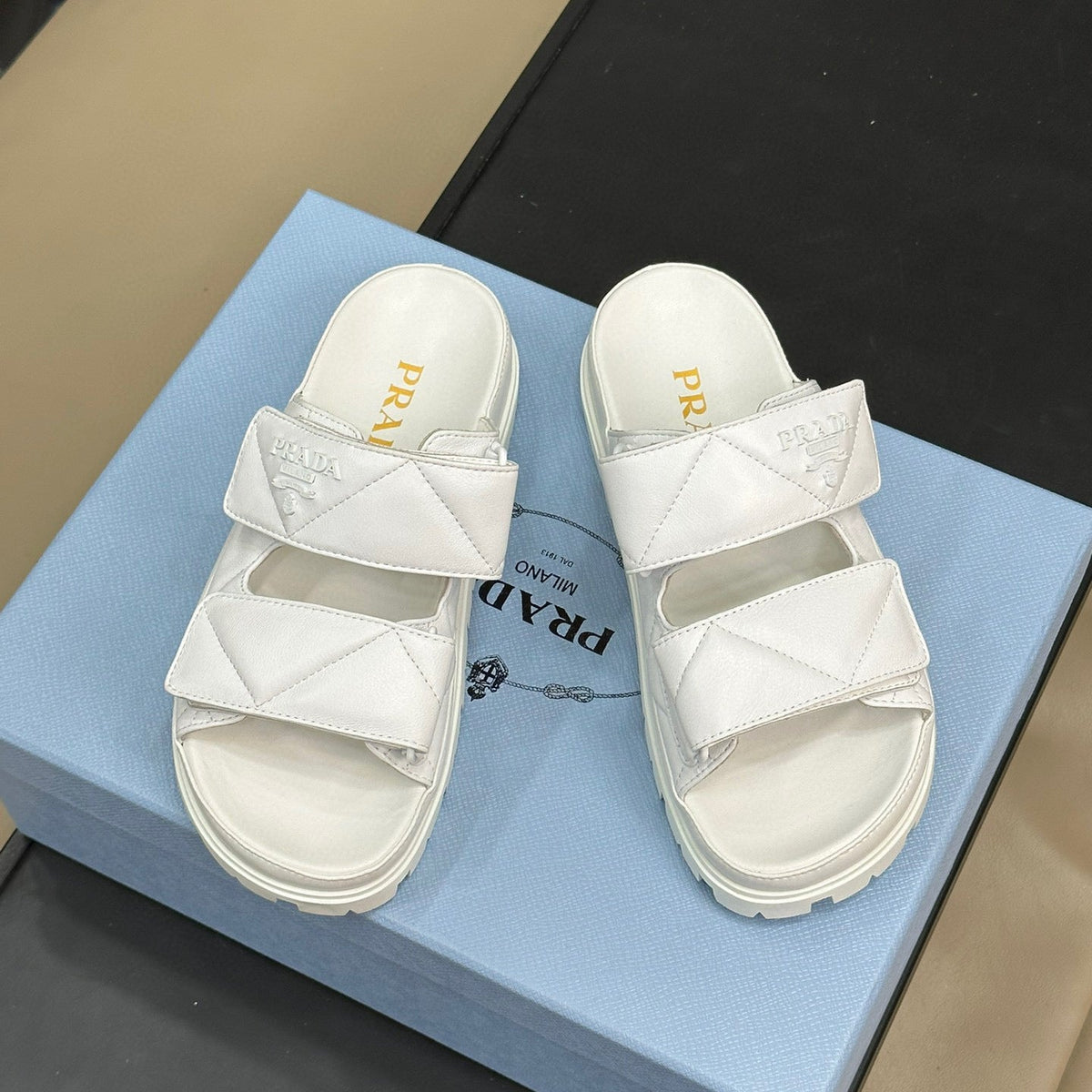 Shoes- Pd Nappa Leather Slides Luxury Lifestyle Designer Footwear