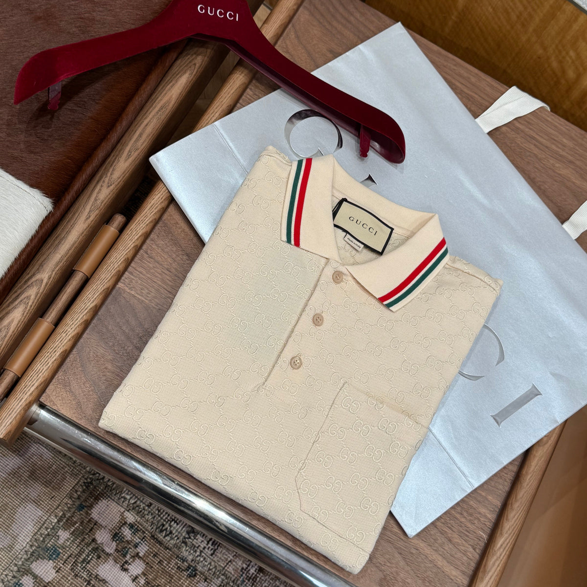 Gucci Polo Shirts- Gucci Polo Shirt Classic Designer Cotton Polo Shirt