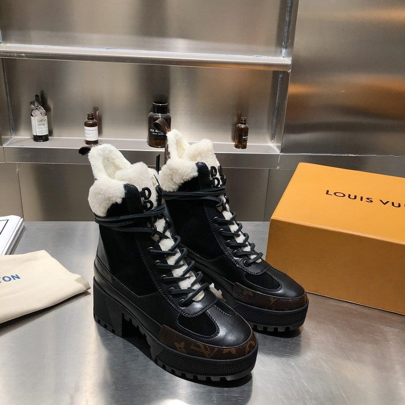Louis Vuitton luxury shoes detail shot