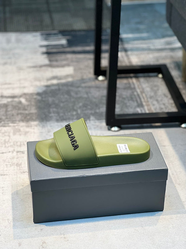 Balenciaga Tan Platform Sandals - Front View