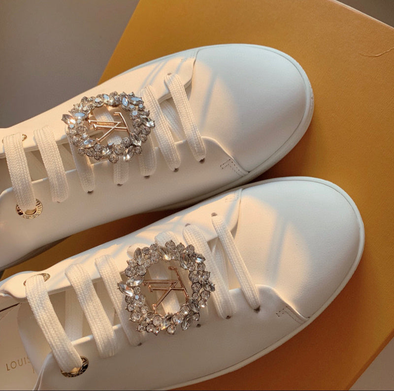 Louis Vuitton luxury shoes detail shot