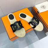 Hermès Tan Gladiator Sandals - Lifestyle Styling Shot