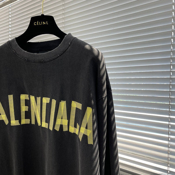 Close-up of Balenciaga designer clothing craftsmanship