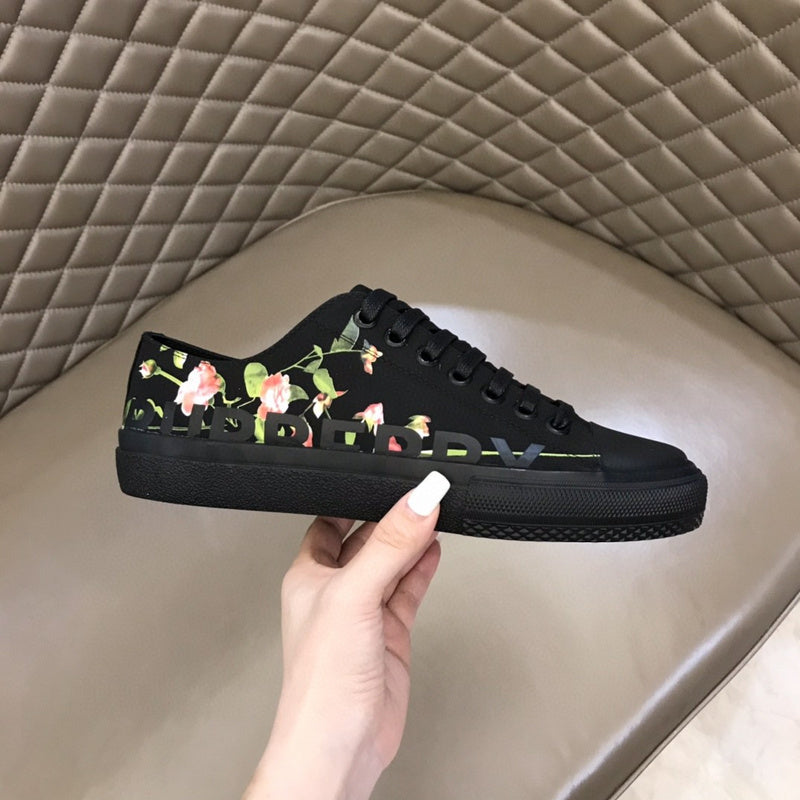 Burberry Tan Chunky Platform Sneakers - Close-Up Texture View