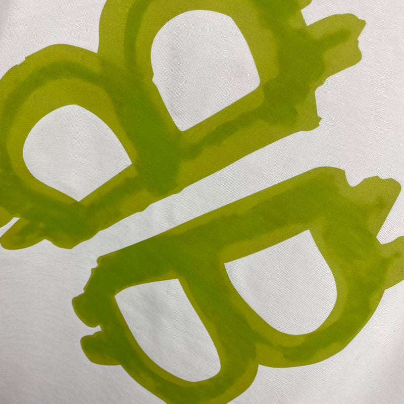 Close-up of Balenciaga t-shirt craftsmanship