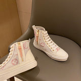 Louis Vuitton Burgundy Combat Boots - Angled View
