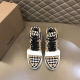 Burberry Chocolate Brown Combat Boots - Side Profile View