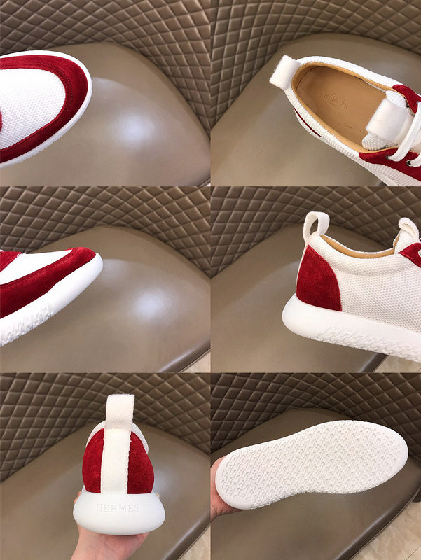 Hermès Chocolate Brown Low-Top Sneakers - Side Profile View