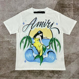 Amiri luxury t-shirt detail shot