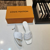 Louis Vuitton Camel Classic Ballet Flats - Angled View