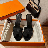 Hermès Camel Espadrille Wedge Sandals - Side Profile View