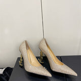 Close-up of Saint Laurent shoes craftsmanship