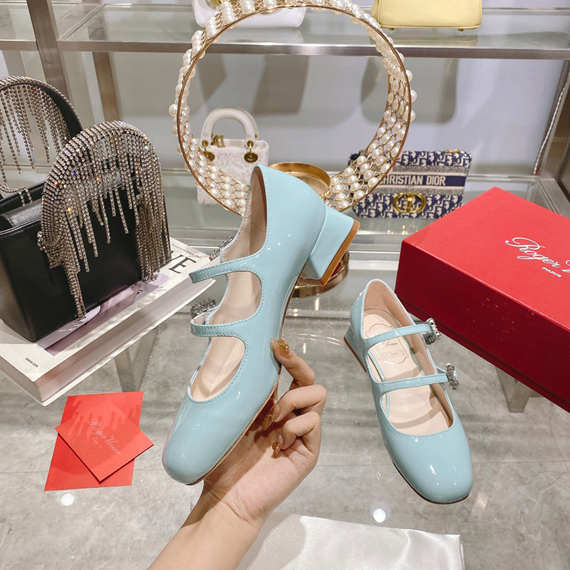 Close-up of Roger Vivier shoes craftsmanship