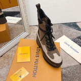 Louis Vuitton luxury shoes detail shot