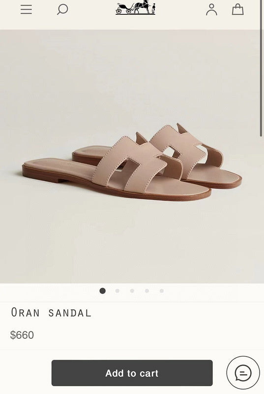 Hermes sandals Style 060 - side profile detail