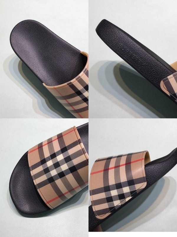 Burberry Black Combat Boots - Side Profile View