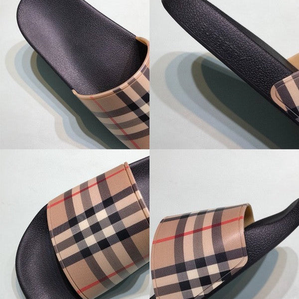 Burberry Black Combat Boots - Side Profile View