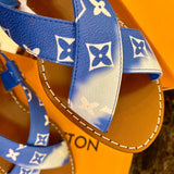 Close-up of Louis Vuitton shoes craftsmanship