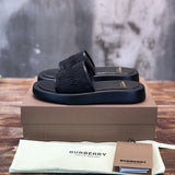 Burberry Burgundy Classic Ballet Flats - Full Silhouette View
