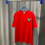 Close-up of Burberry t-shirt craftsmanship