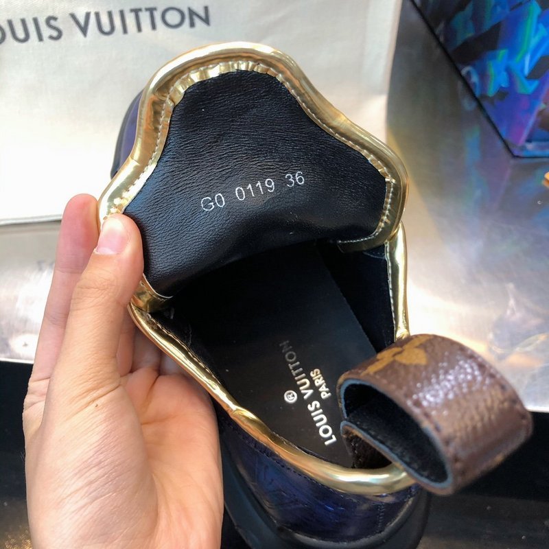 Close-up detail view of Louis Vuitton luxury piece style No.143
