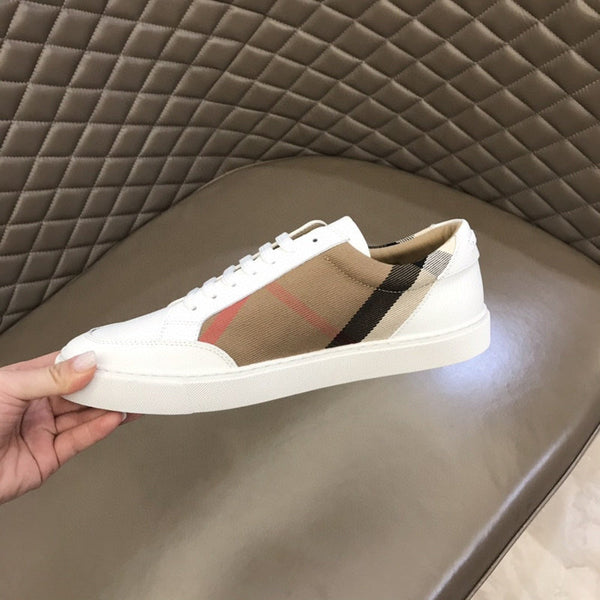 Burberry Chocolate Brown High-Top Sneakers - Angled View