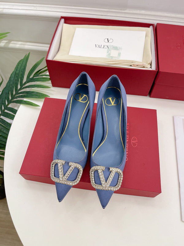 Close-up of Valentino Garavani shoes craftsmanship