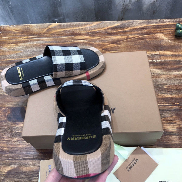 Burberry shoes Style 223 - close-up of classic monogram styling
