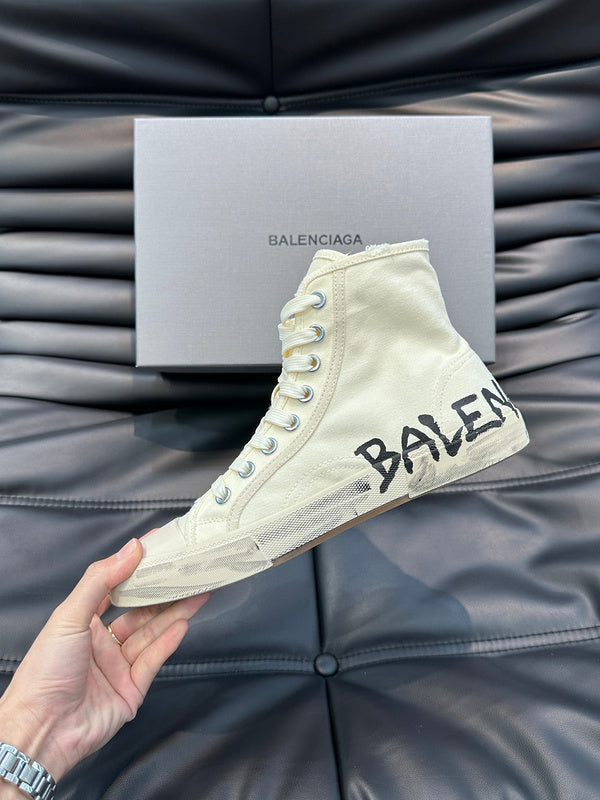 Balenciaga Camel Block Heel Pumps - Lifestyle Styling Shot