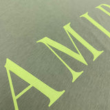 Close-up of Amiri t-shirt craftsmanship