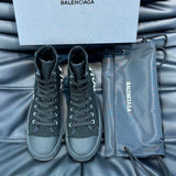 Balenciaga Beige Pointed-Toe Stiletto Heels - Close-Up Texture View