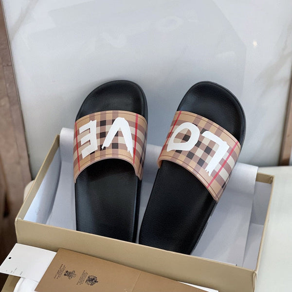 Burberry Red Slip-On Sneakers - Side Profile View
