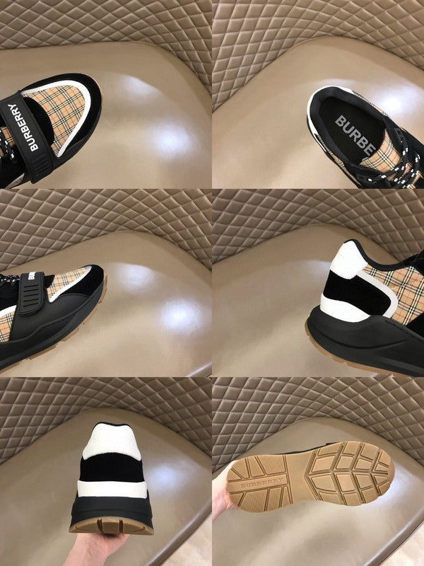 Burberry Chocolate Brown Block Heel Pumps - Side Profile View