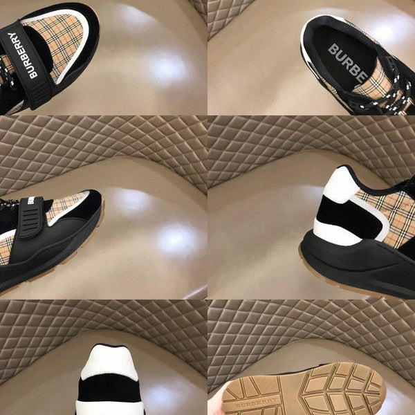 Burberry Chocolate Brown Block Heel Pumps - Side Profile View