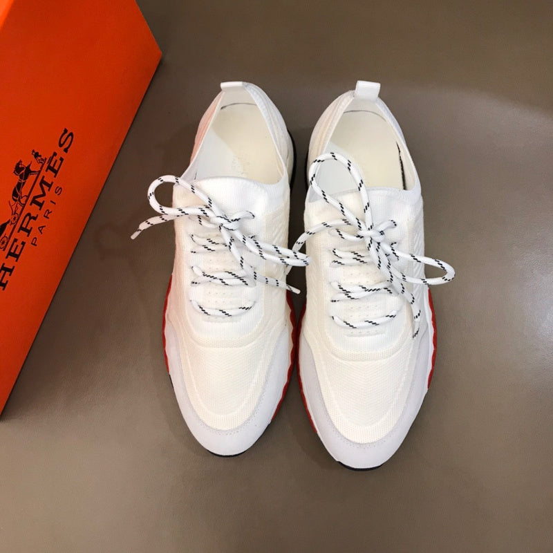 Hermès Nude High-Top Sneakers - Back View