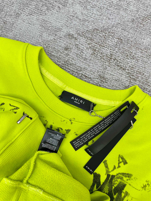 Close-up of Amiri hoodie craftsmanship
