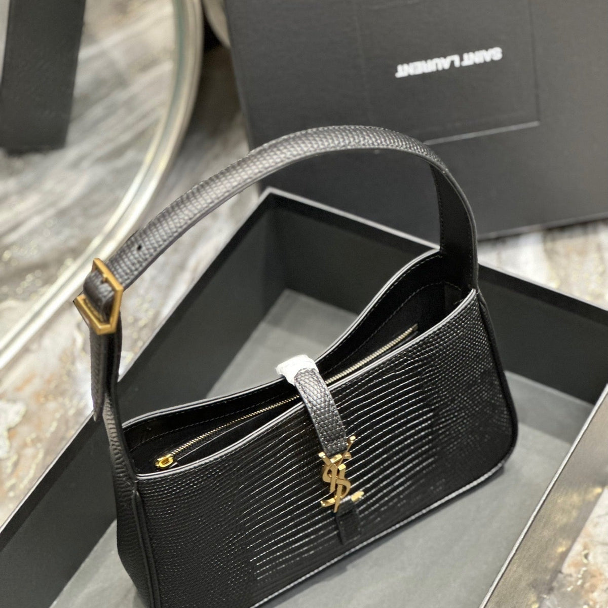 Saint Laurent Bags- Saint Laurent Le 5 A 7 Hobo Bag Premium Designer Shoulder Bag
