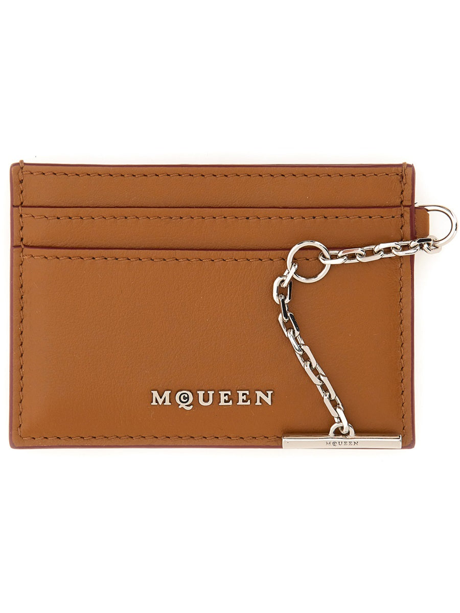 Alexander McQueen Wallets- Alexander Mcqueen Women Sling Card Holder Elegant Everyday Leather Wallet