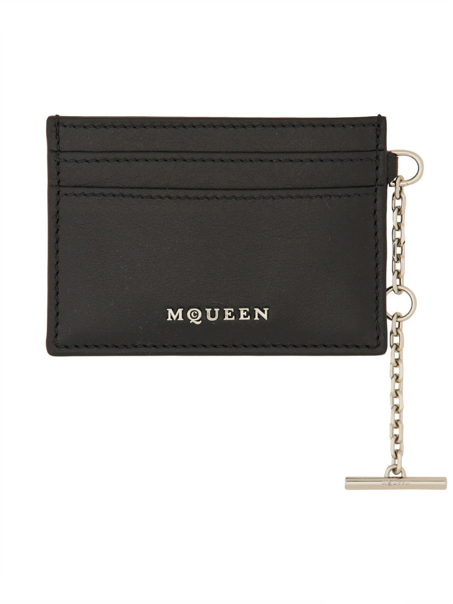 Alexander McQueen Wallets? Alexander Mcqueen Women Card Holder "Sling" Elegant Everyday Leather Wallet