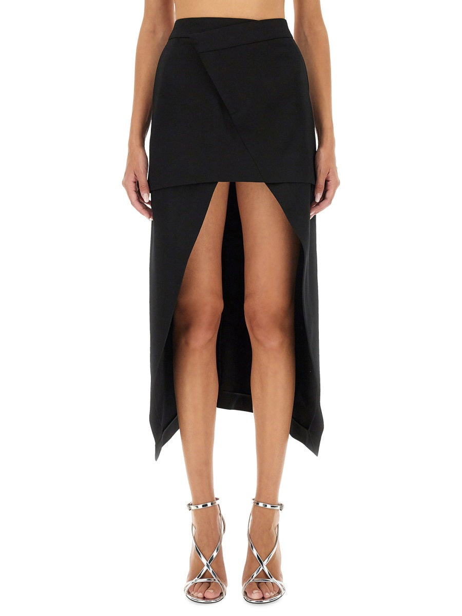 Alexander McQueen Skirts? Alexander Mcqueen Women Asymmetrical Skirt Elegant Designer Casual Skirt