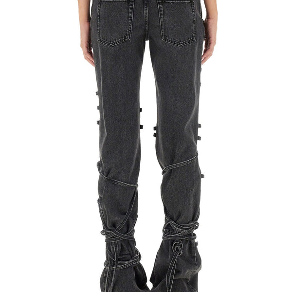 Alexander McQueen Jeans? Alexander Mcqueen Women Jeans With Knotted Detail Classic Everyday Designer Jeans