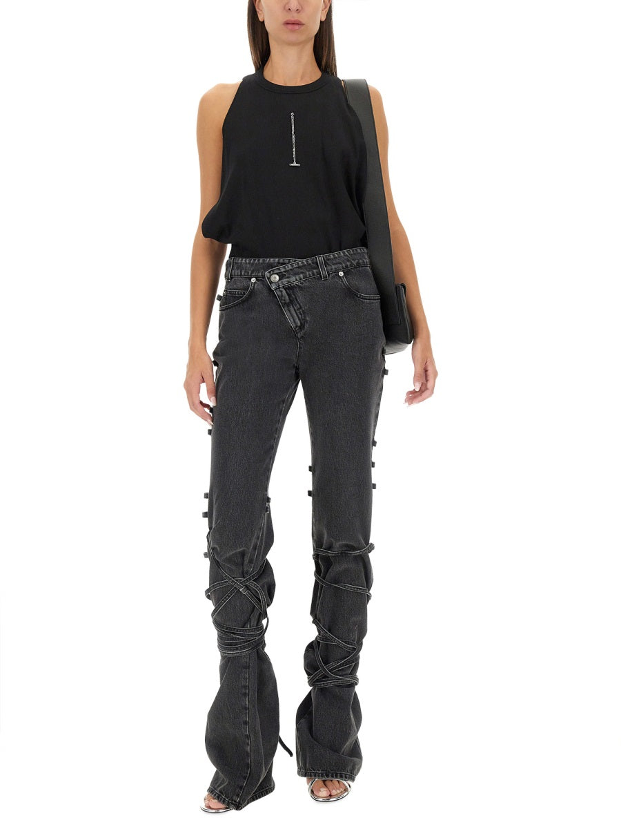 Alexander McQueen premium pants detail and craftsmanship close-up