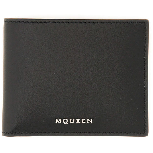 Alexander McQueen Wallets? Alexander Mcqueen Men Wallet With Logo Elegant Everyday Leather Wallet