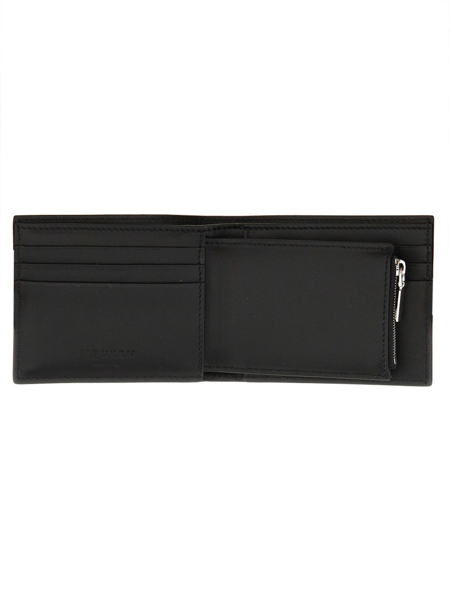Alexander McQueen Wallets? Alexander Mcqueen Men Wallet With Logo Elegant Everyday Leather Wallet