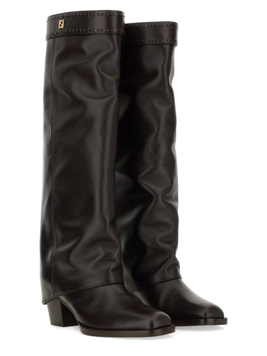 Fendi premium boots & booties detail and craftsmanship close-up