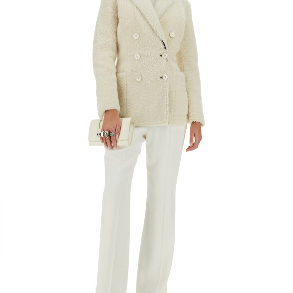 Alexander McQueen Jackets? Alexander Mcqueen Women Double Breasted Coat Luxury Designer Outerwear Jacket
