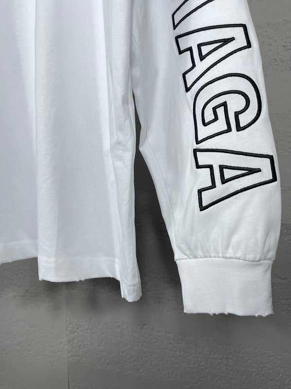Close-up of Balenciaga designer clothing craftsmanship
