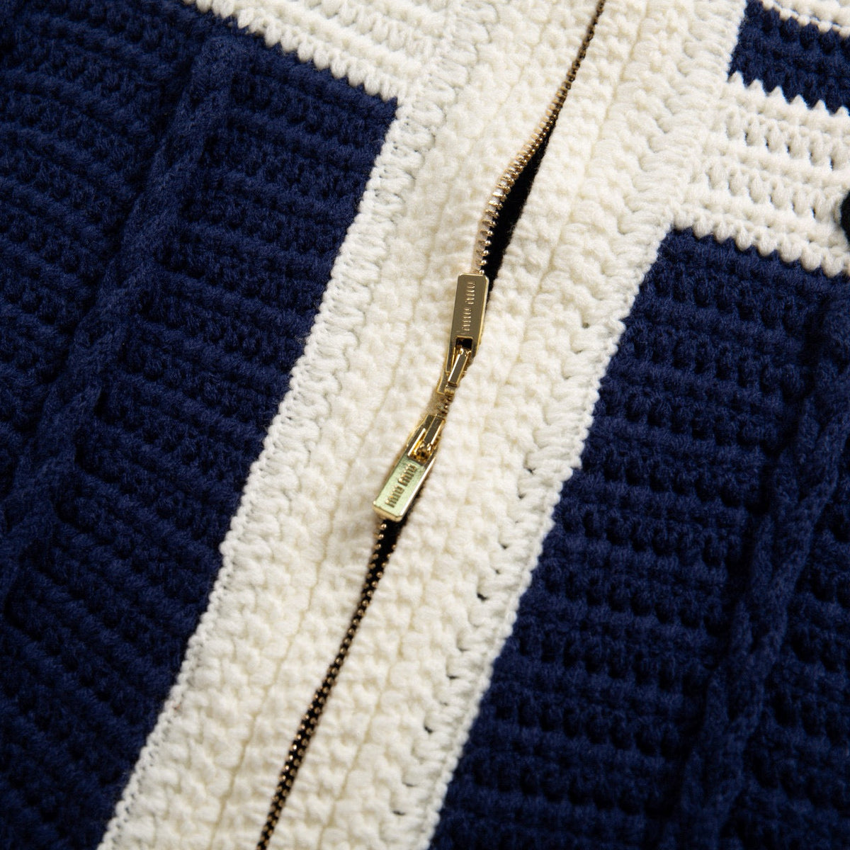 Sweaters- Miu M Zip Cardigan Premium Casual Designer Knitwear
