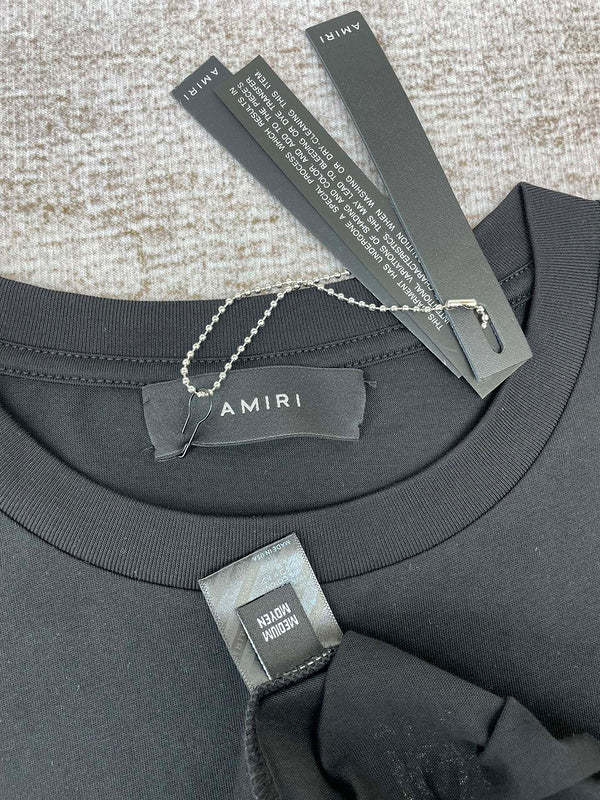 Amiri luxury t-shirt detail shot